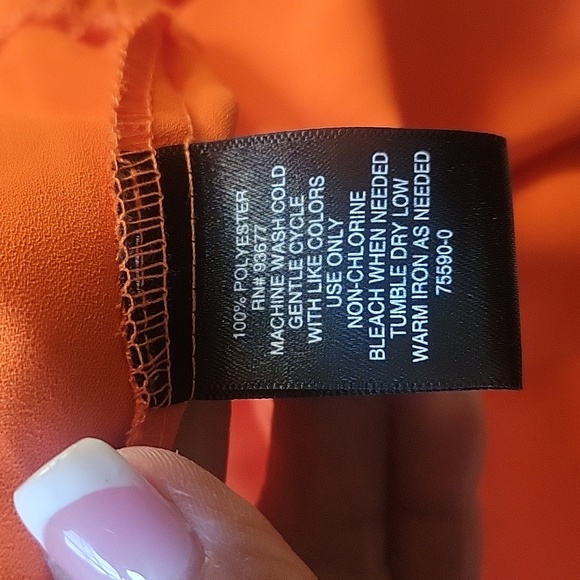 BOLD elements Elegant Atlantic Orange Halter Dress, Size: L, NWT - Picture 11 of 14